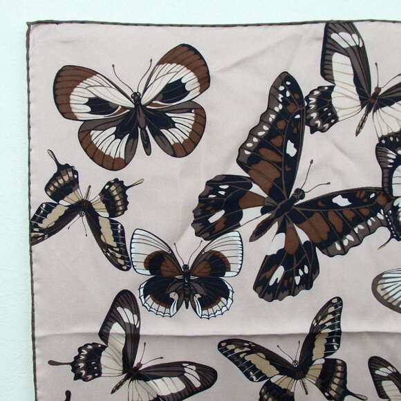 Authentic GUCCI Butterfly pattern scarf silk - Picture 2 of 6